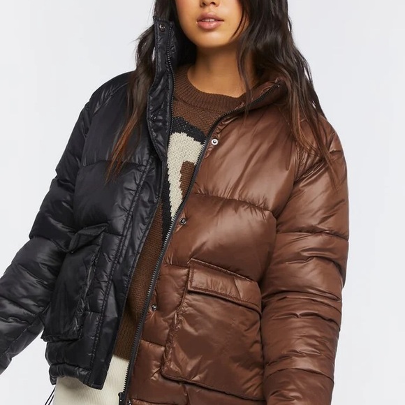Colorblock Puffer Jacket - Picture 2 of 7